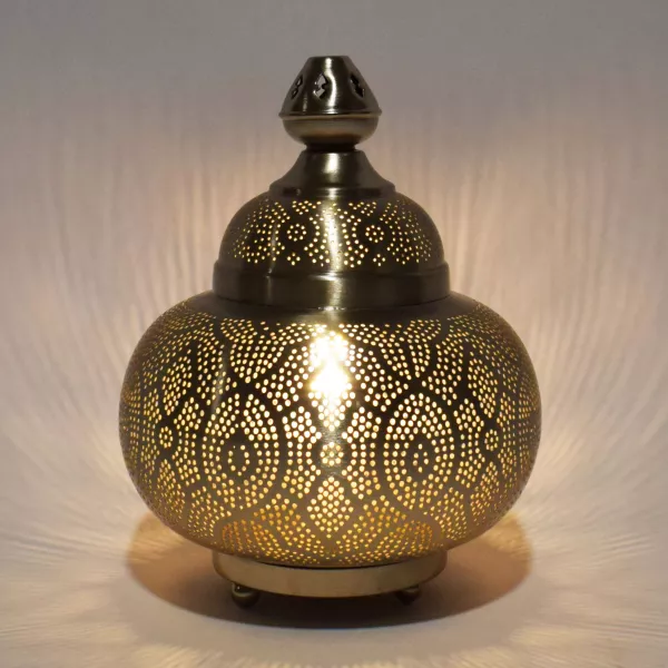 Oriental Table Lamp Kayla Silver, Marrakech Lantern Black Table Lamp