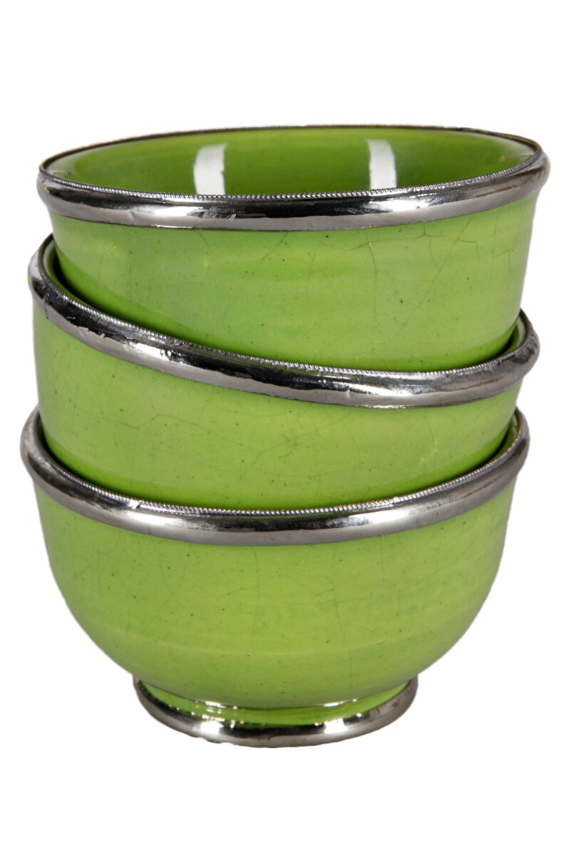 3er Set Orientalische Dip Dessert Schalen Cariba Grün