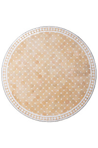 Table en mosaïque marocaine Marrakech, beige et...