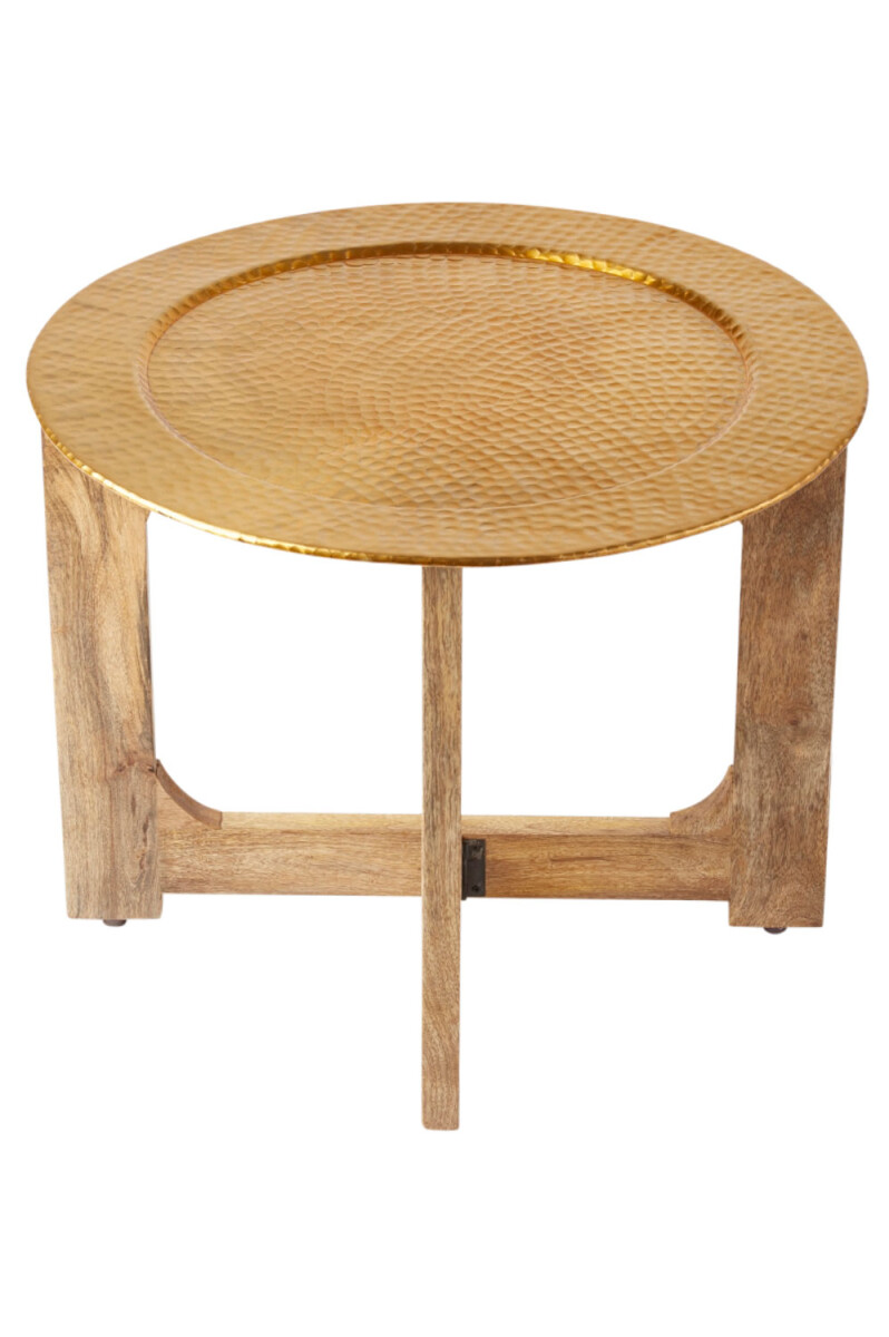 Table basse orientale Cadiz Naturel Or 6 box