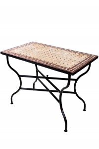 Table en mosaïque marocaine Marrakech Beige Bordeaux...