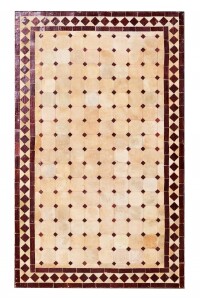 Table en mosaïque marocaine Marrakech Beige Bordeaux...