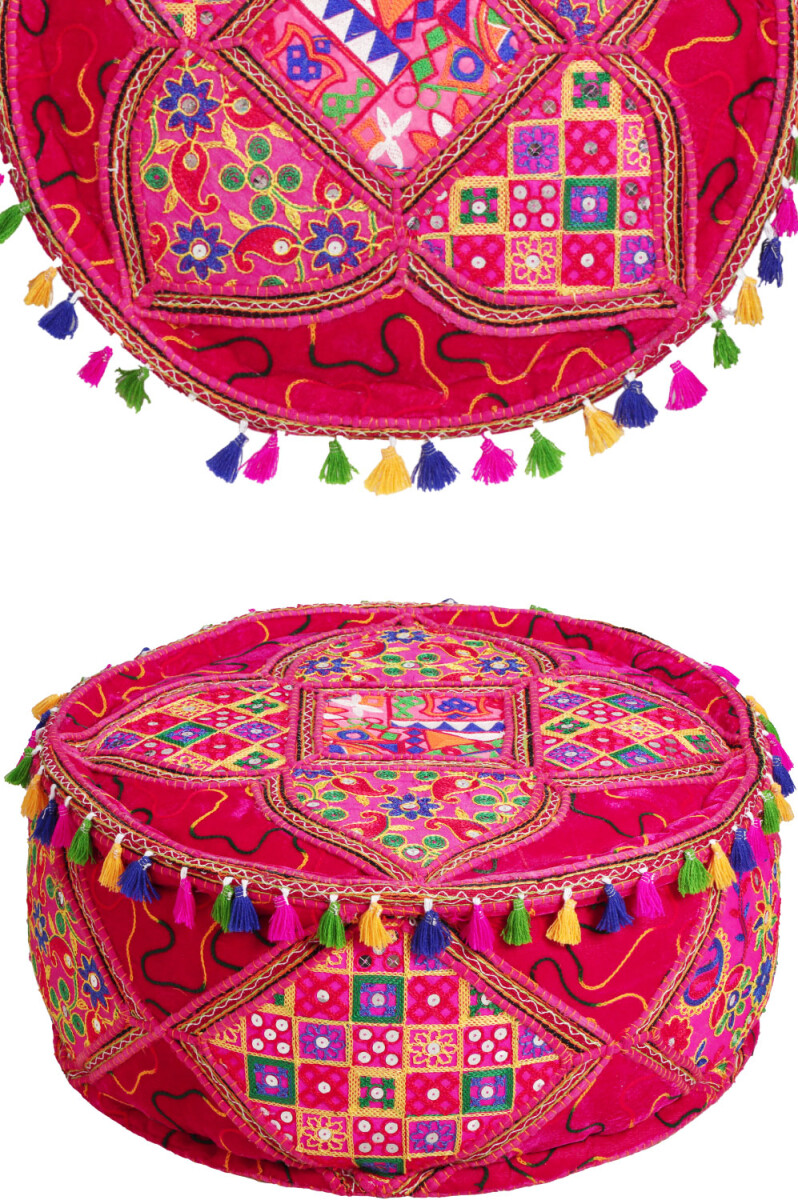 Orientalische Pouf Sitzkissen Dekoration Bahri pink