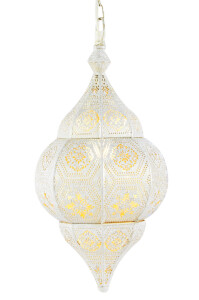 Suspension Layan blanche 40 cm | Lampe orientale en...