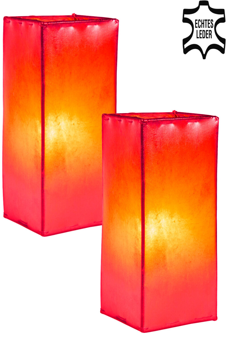 Lot de 2 lampes de chevet Janka rouges box