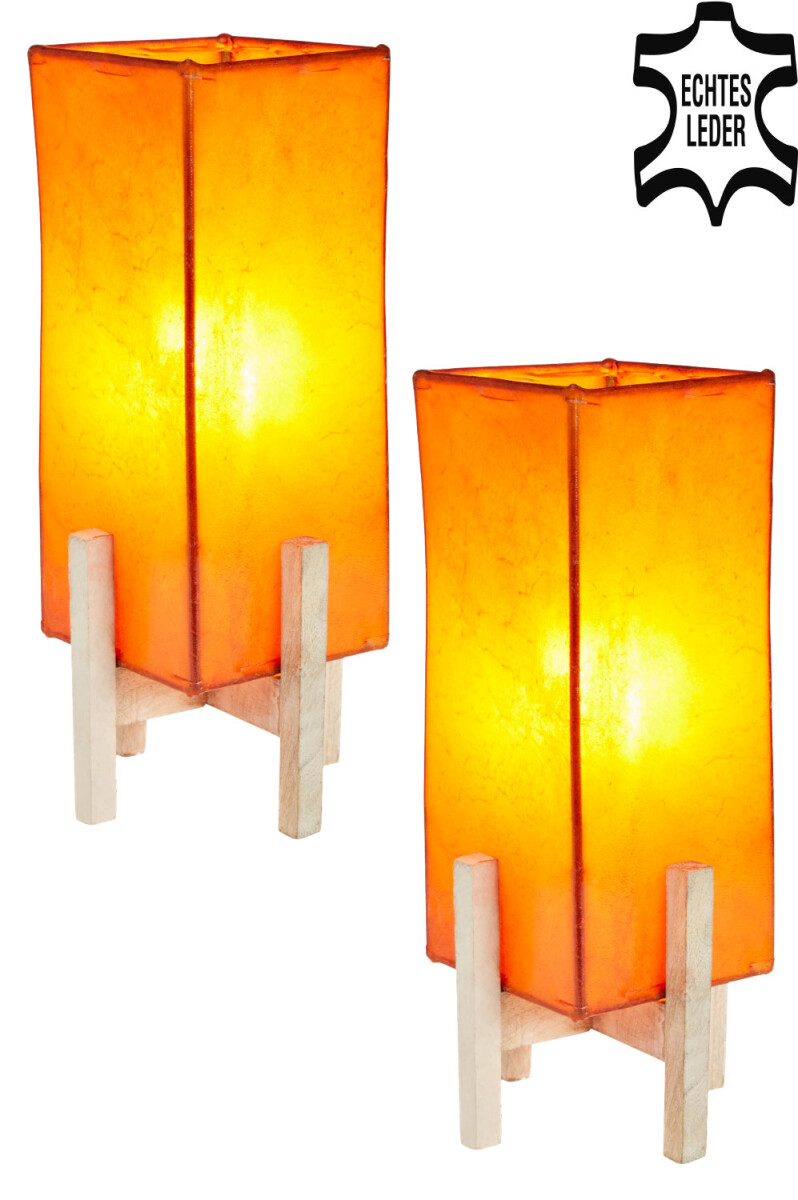 2er SET Tischlampe Janka Orange Tischleu box
