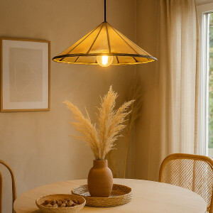 Lampe de cuisine Mian Beige 30 cm | Lampe orientale en...