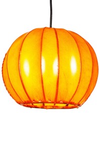 Lampe de table moderne Mailin Orange | Cuir et fer...