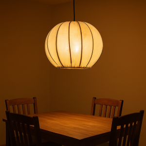 Lampe de table moderne Mailin Beige | Cuir et fer...