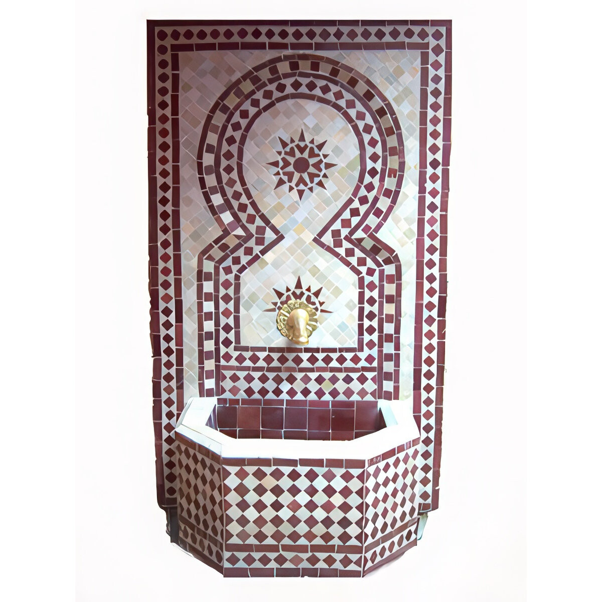Fontaine de jardin marocaine en mosa&ium box