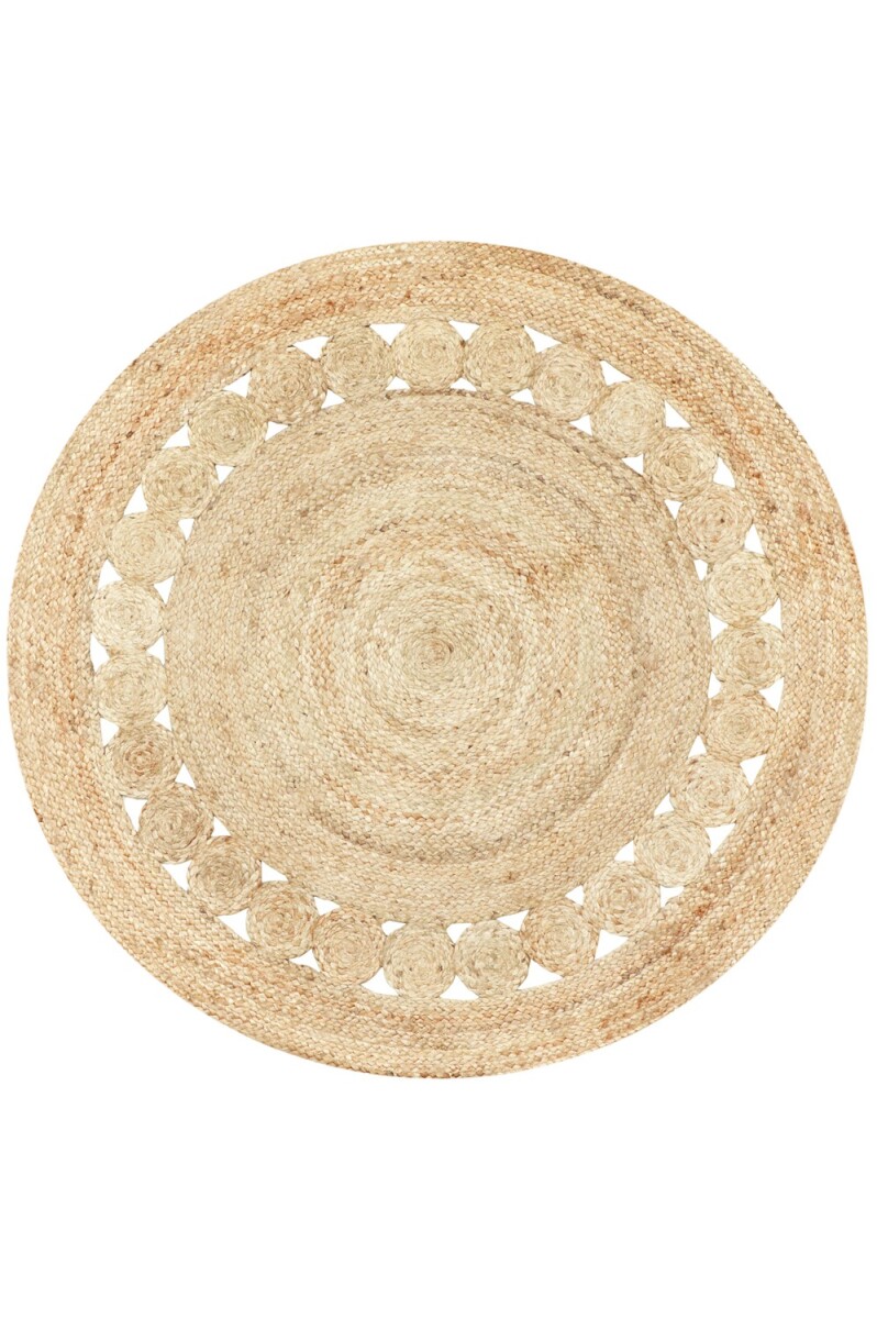 Jute Teppich Rund Jemina Natur 120 cm