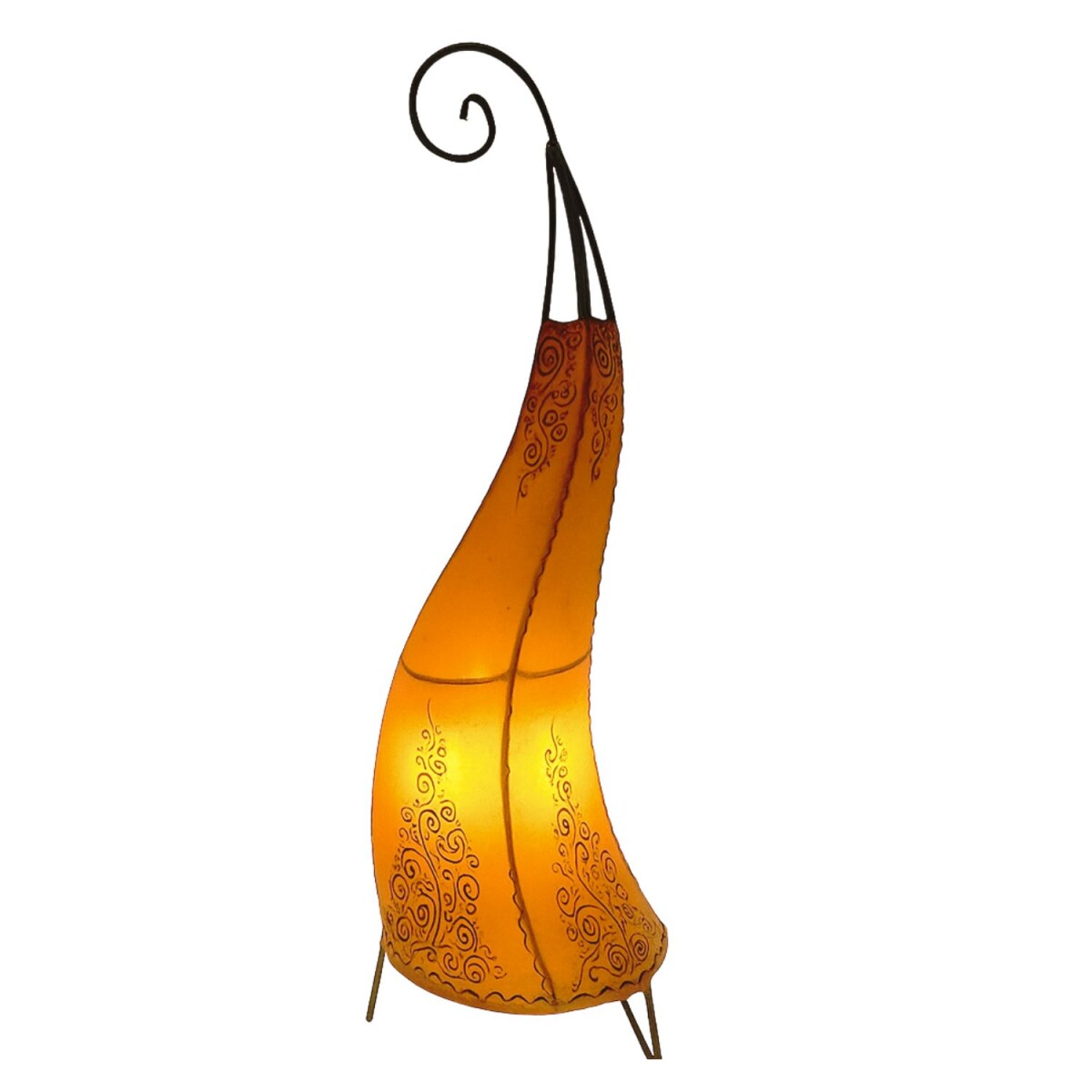 Lampadaire oriental Daya Orange, 70 cm box