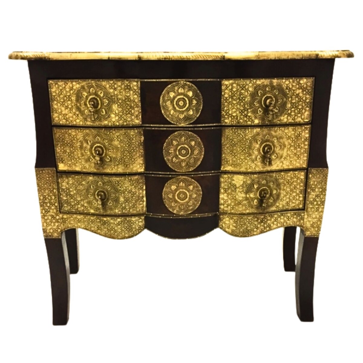 Commode orientale en bois massif Durga 75 cm avec...