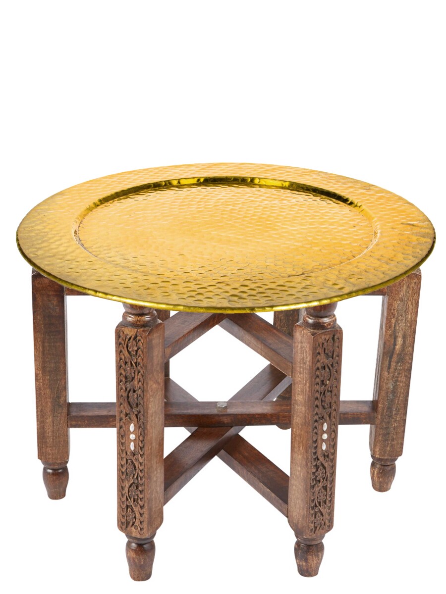 Orientalische Deko Couchtisch Halab Gold box