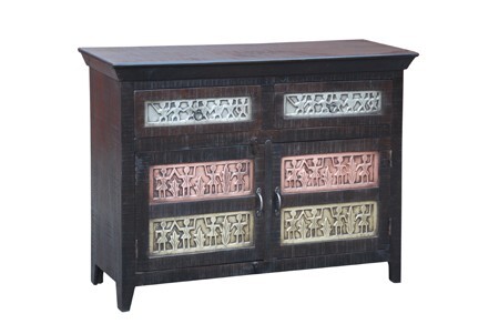 Commode Orient Shabby Chic Coral - 120 c box