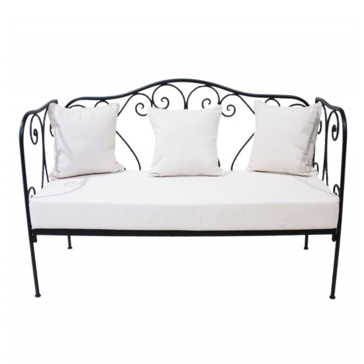 Mediterranes Eisensofa Palma klappbar 150cm | Boho Vintage G