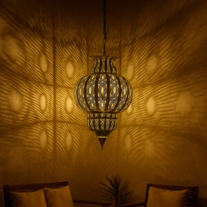 Suspension Isfahan Gold 50 cm | Lampe orientale en...