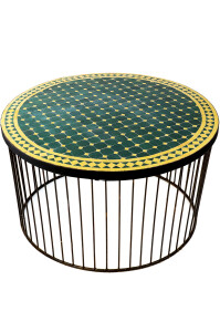Table en mosaïque marocaine Marrakech, verte et...