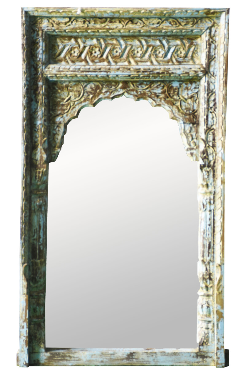 Miroir mural vintage oriental Inara bleu box