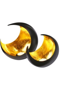 Lot de 2 photophores de jardin vintage « Moon »