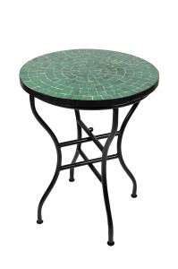 Table en mosaïque marocaine Buma verte, Ø 60...