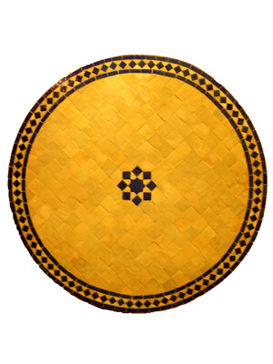 Arabische Mosaikplatte Bilbao Natur/ Blau, 100cm