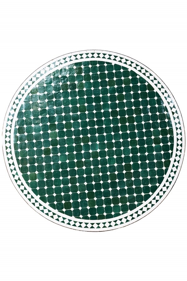 Garten Mosaikplatte Marrakesch Grün/ Weiss, 120cm