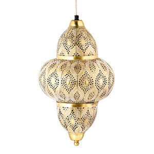 Suspension marocaine Noumi 42 cm, blanc vieilli et or |...