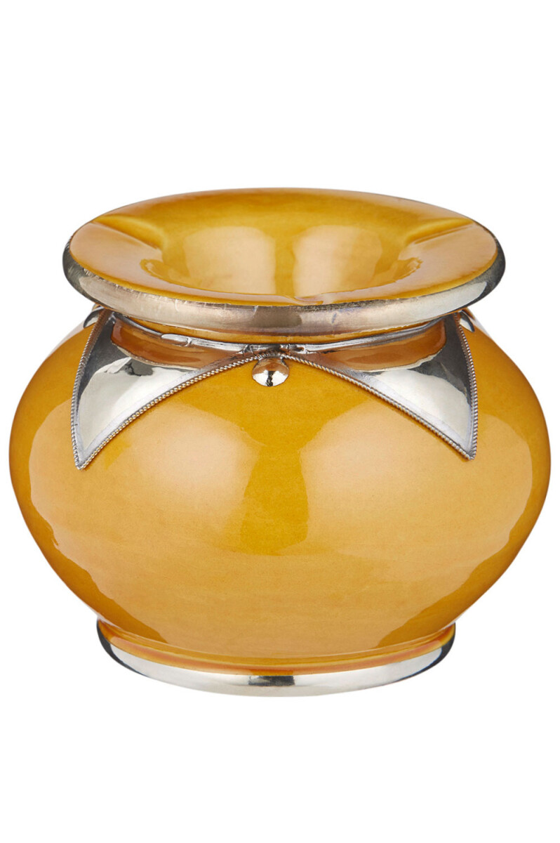 Orientalischer Aschenbecher mit Deckel Kanita Gelb