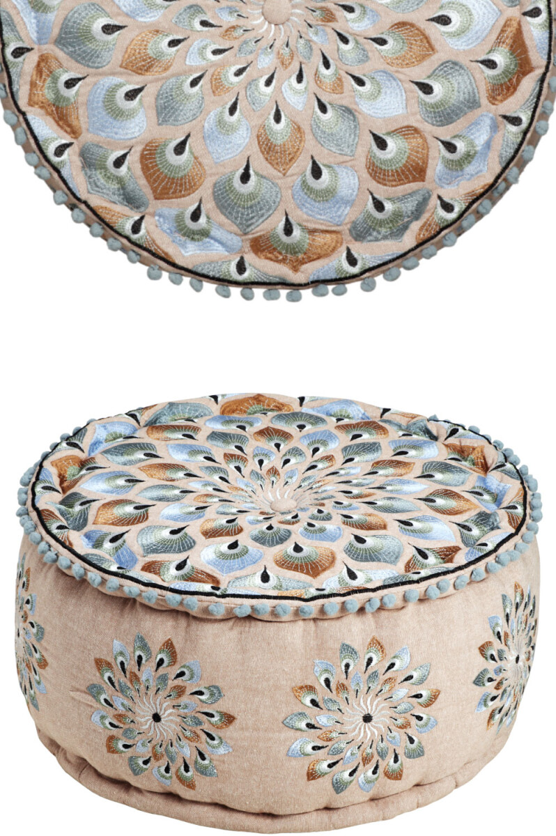 Orientalische Pouf Hocker Bodenkissen Deko Azet -2-