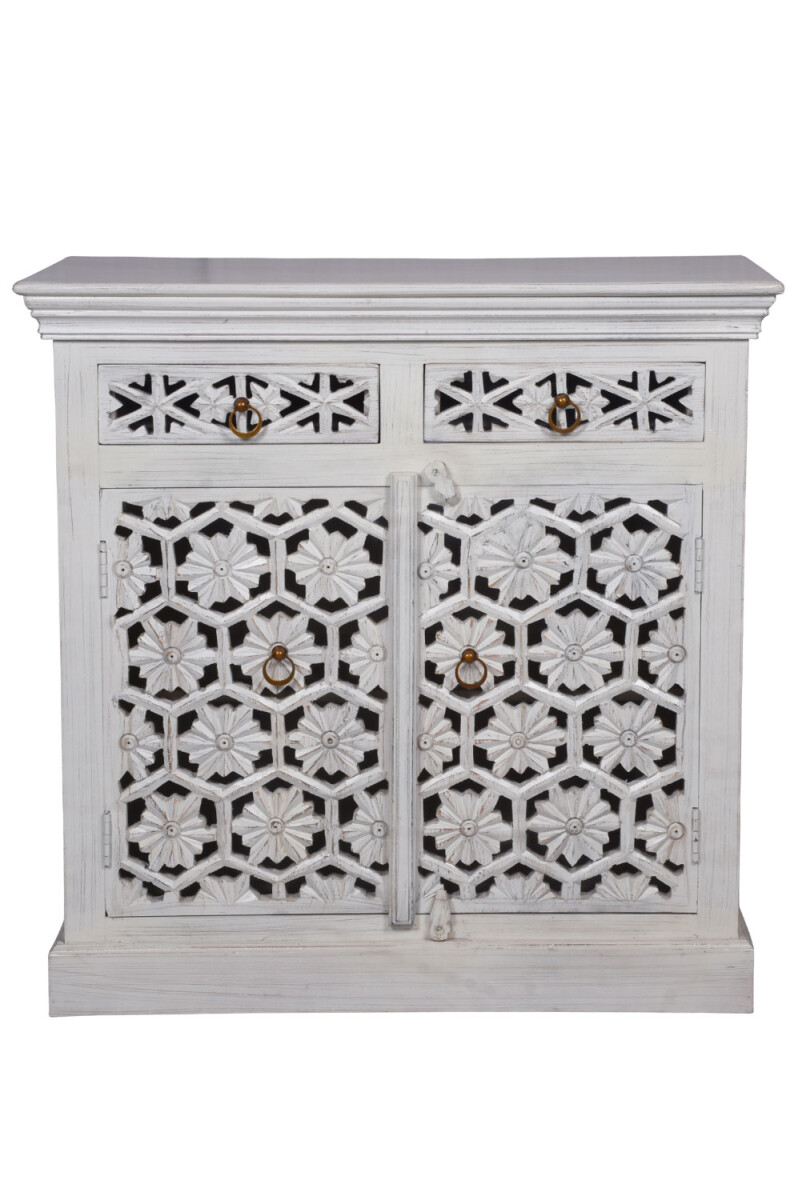 Buffet-console oriental en bois Hamada box