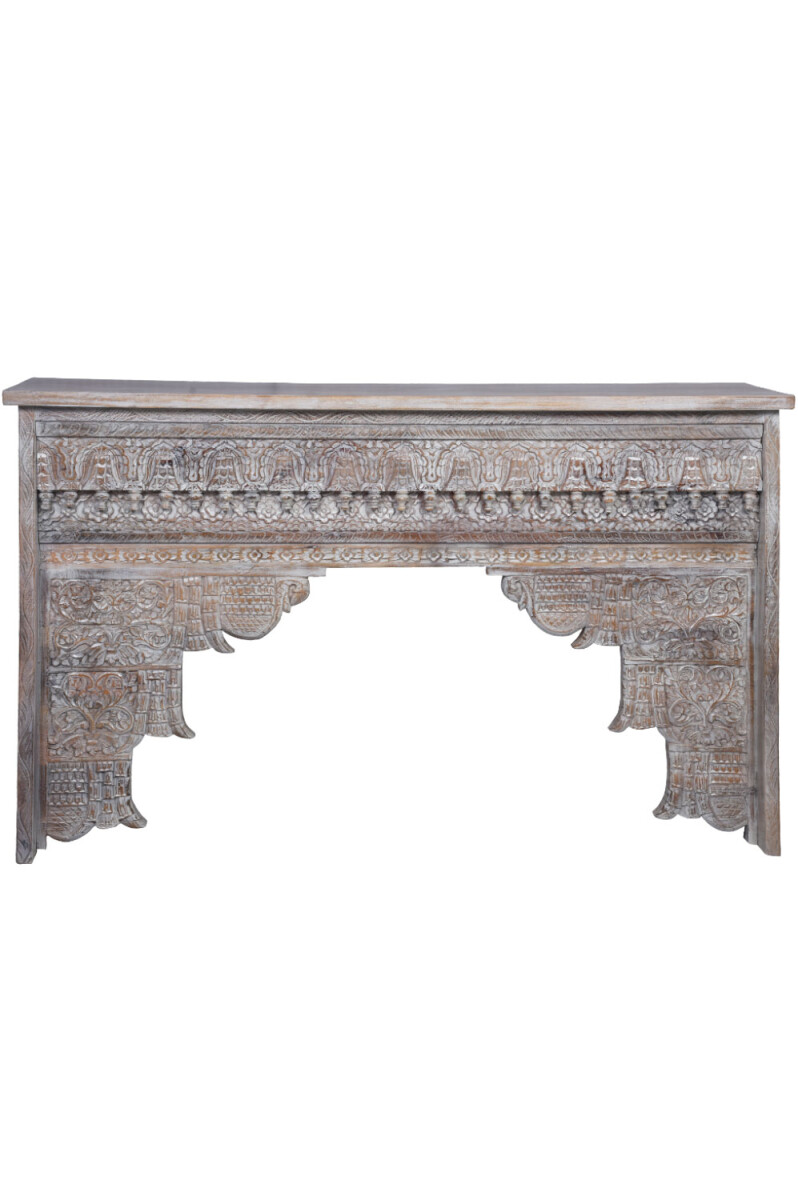 Konsole Hadidza Holz Weiß 150cm | Oriental Vintage Sti