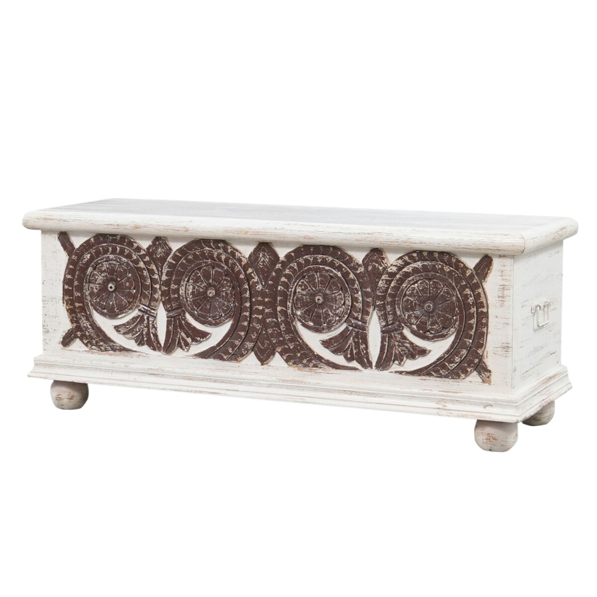 Truhe Daris Massivholz Boho Vintage Aufb box