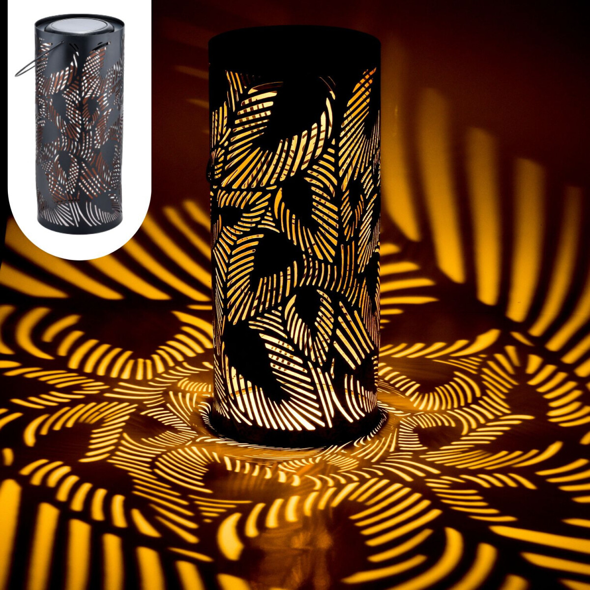 Moderne Solarlaterne Solar Laterne Windlicht Lampe Outdoor H