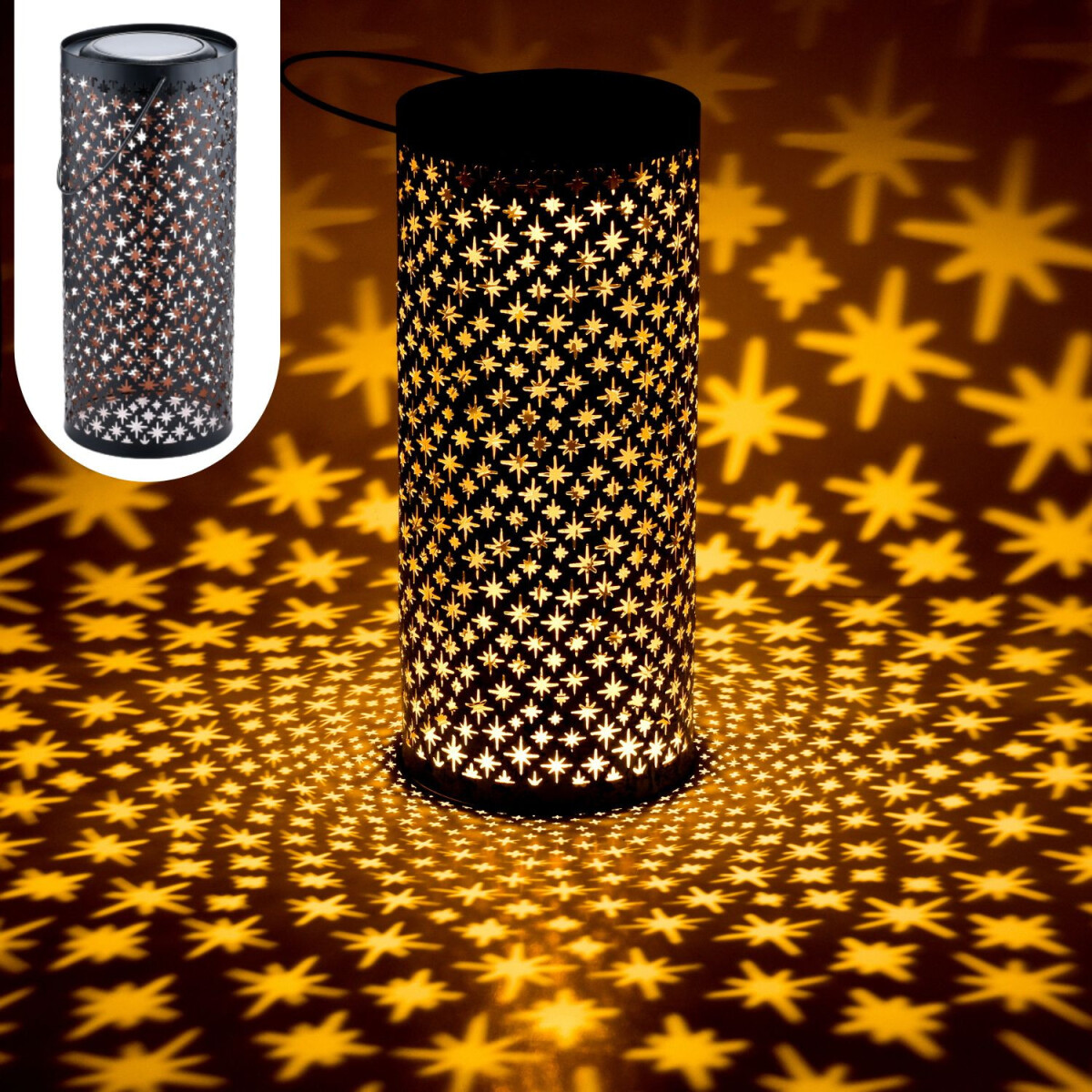 Orientalische Solarlaterne Solar Laterne Windlicht Lampe Out