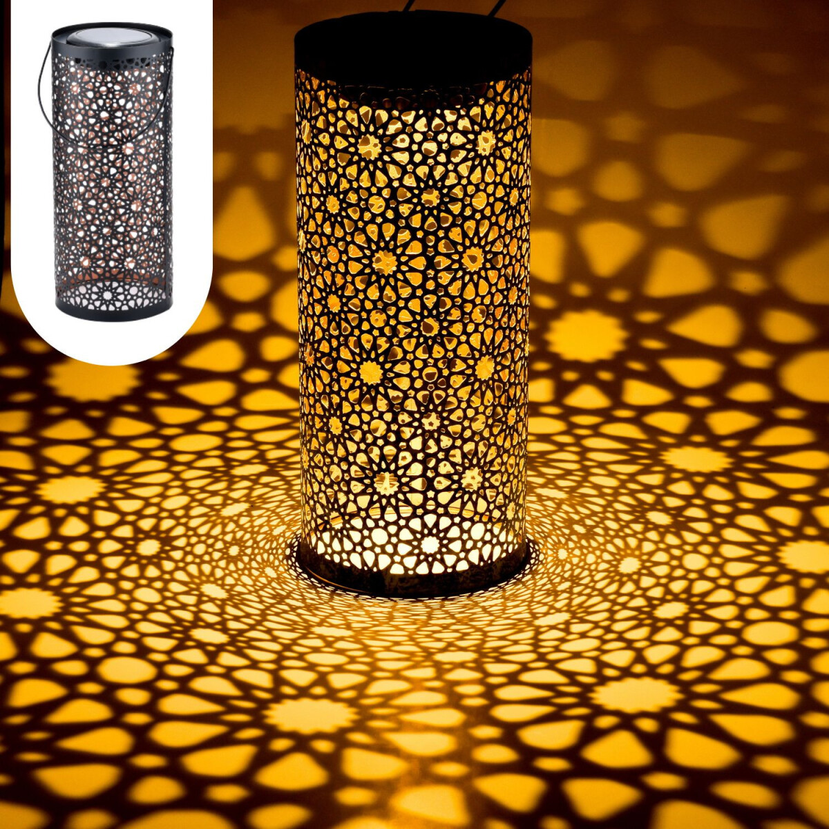 Orientalische Solarlaterne Laterne Lampe Balkon Garten Noum 