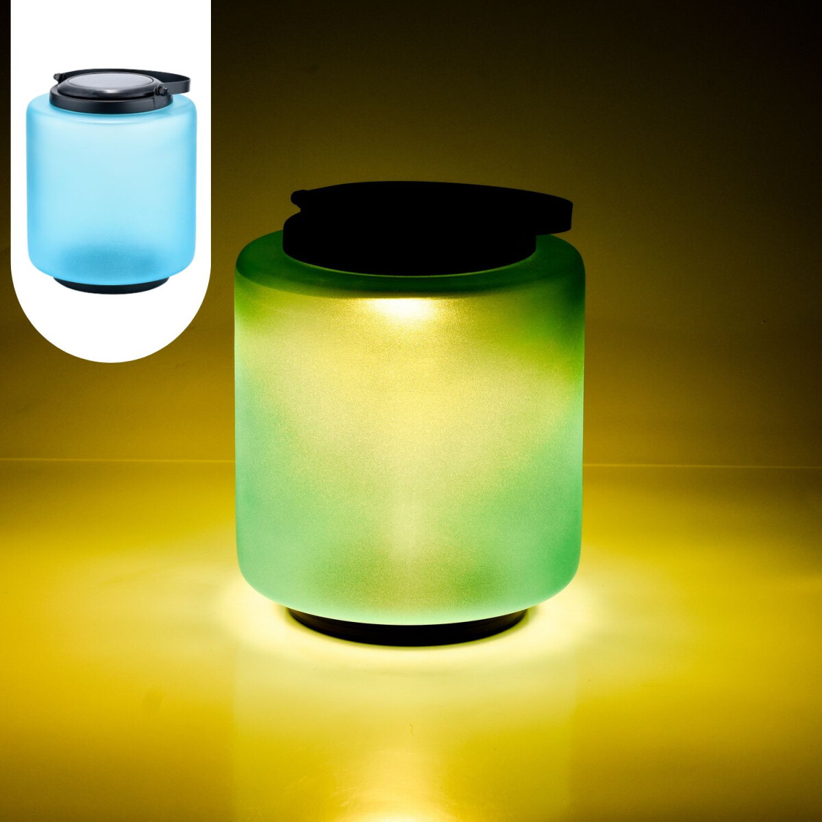 Moderne Glas Solarlaterne Laterne Lampe Balkon Garten Deko M