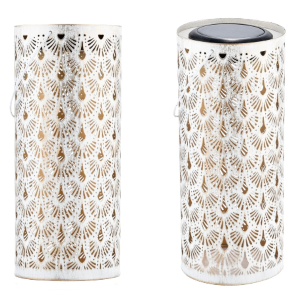 2er Set Orientalische Solarlaterne Solar Lampe für Drau