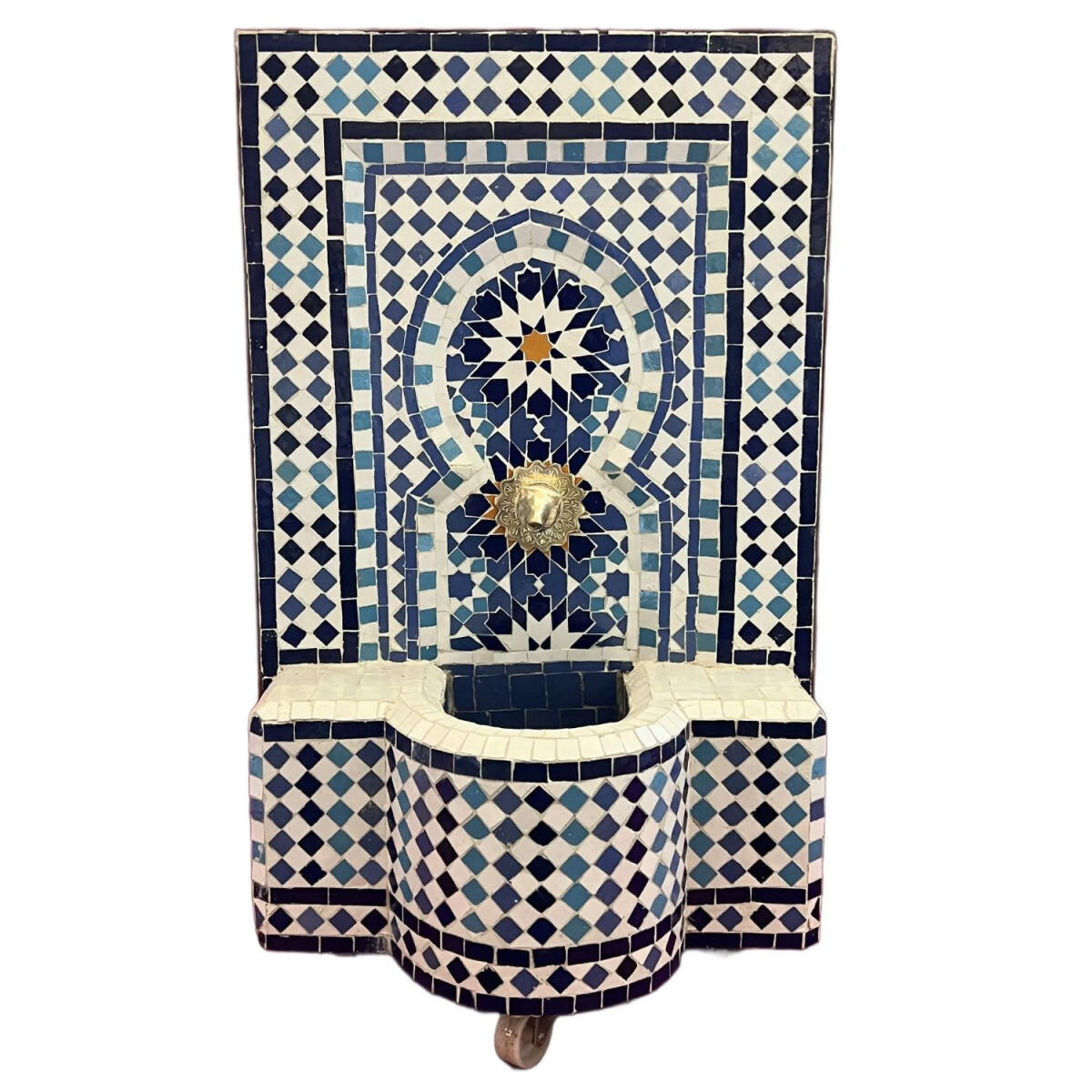 Marokkanischer Mosaik Gartenbrunnen 78cm box
