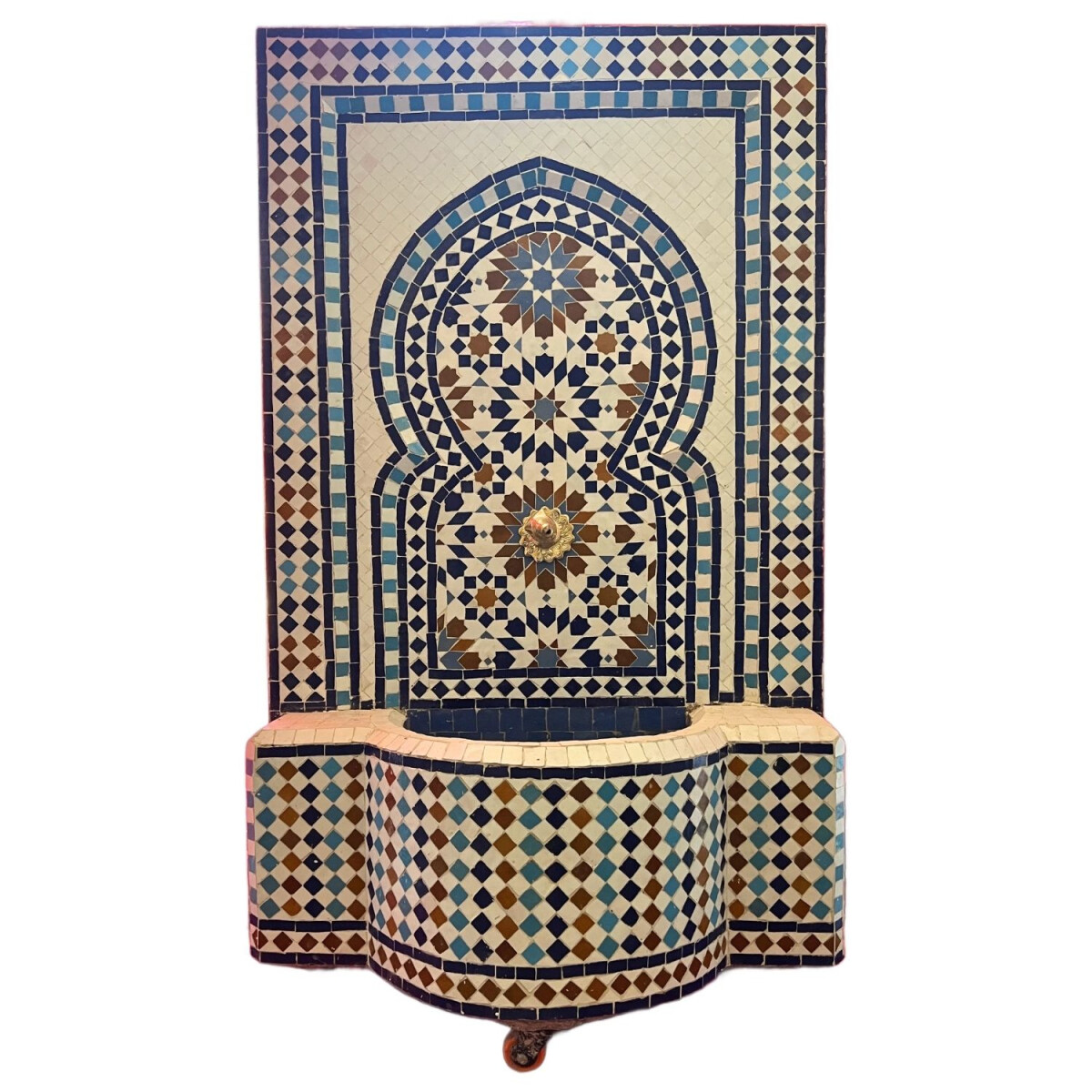 Marokkanischer Mosaik Gartenbrunnen 130c box