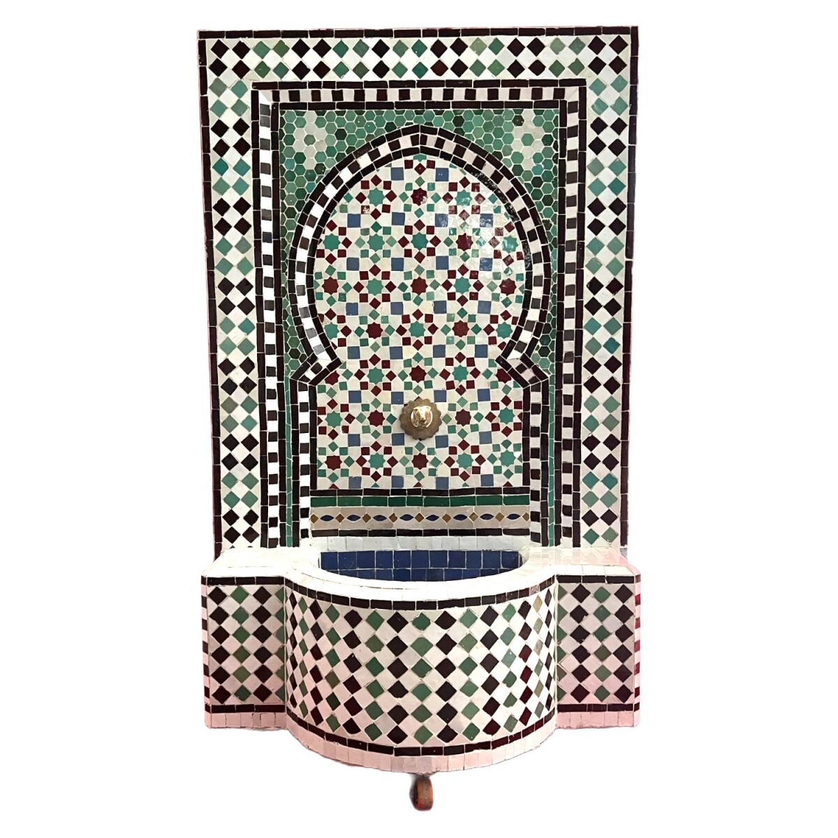 Fontaine de jardin marocaine en mosaïque 129 cm | Fonta