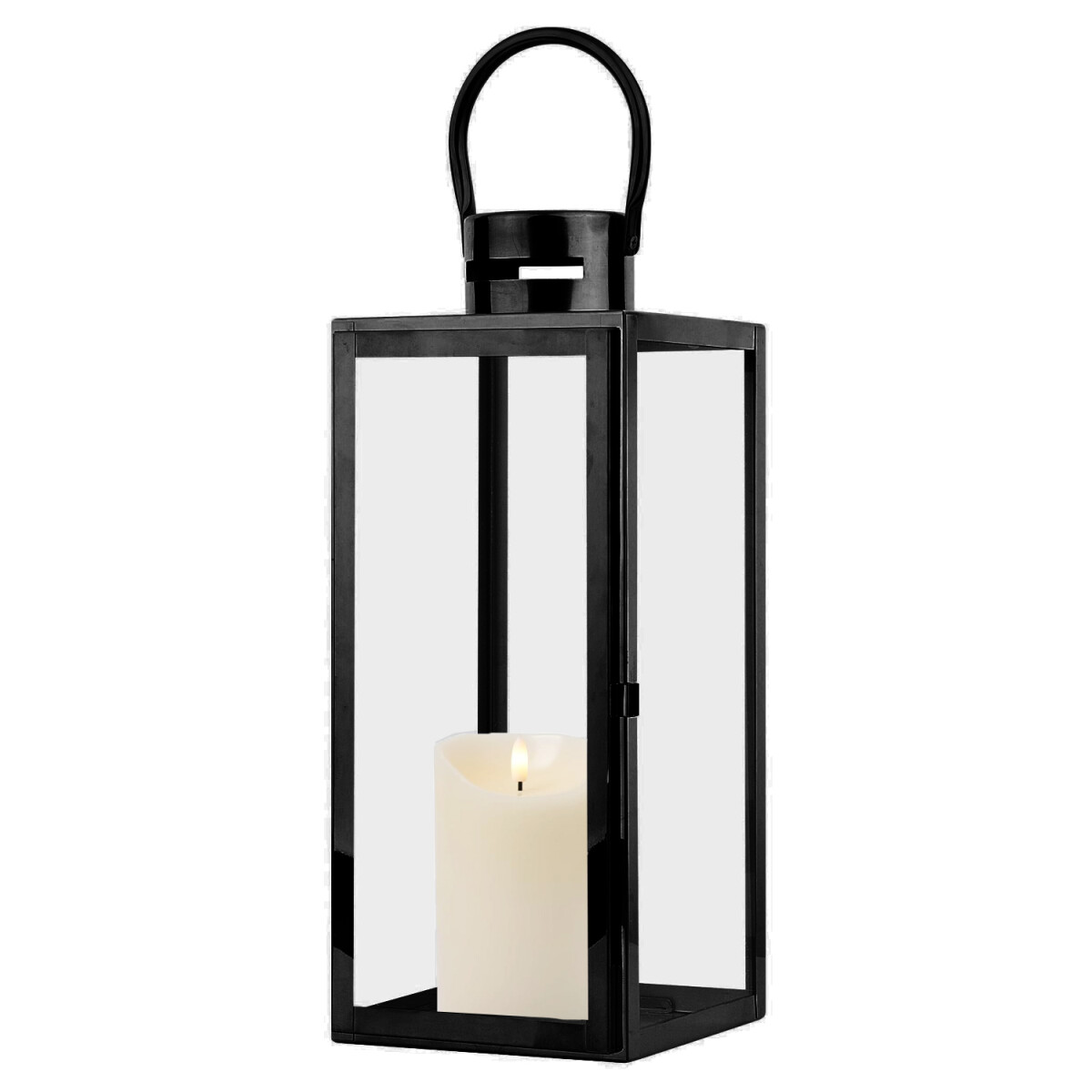 Laterne Gartenlaterne Jarda schwarz 39cm