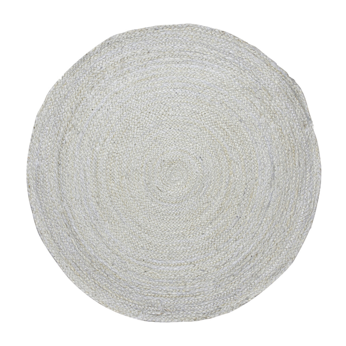 Ethno Boho Deko Jute Teppich Abrila Rund 80cm Creme