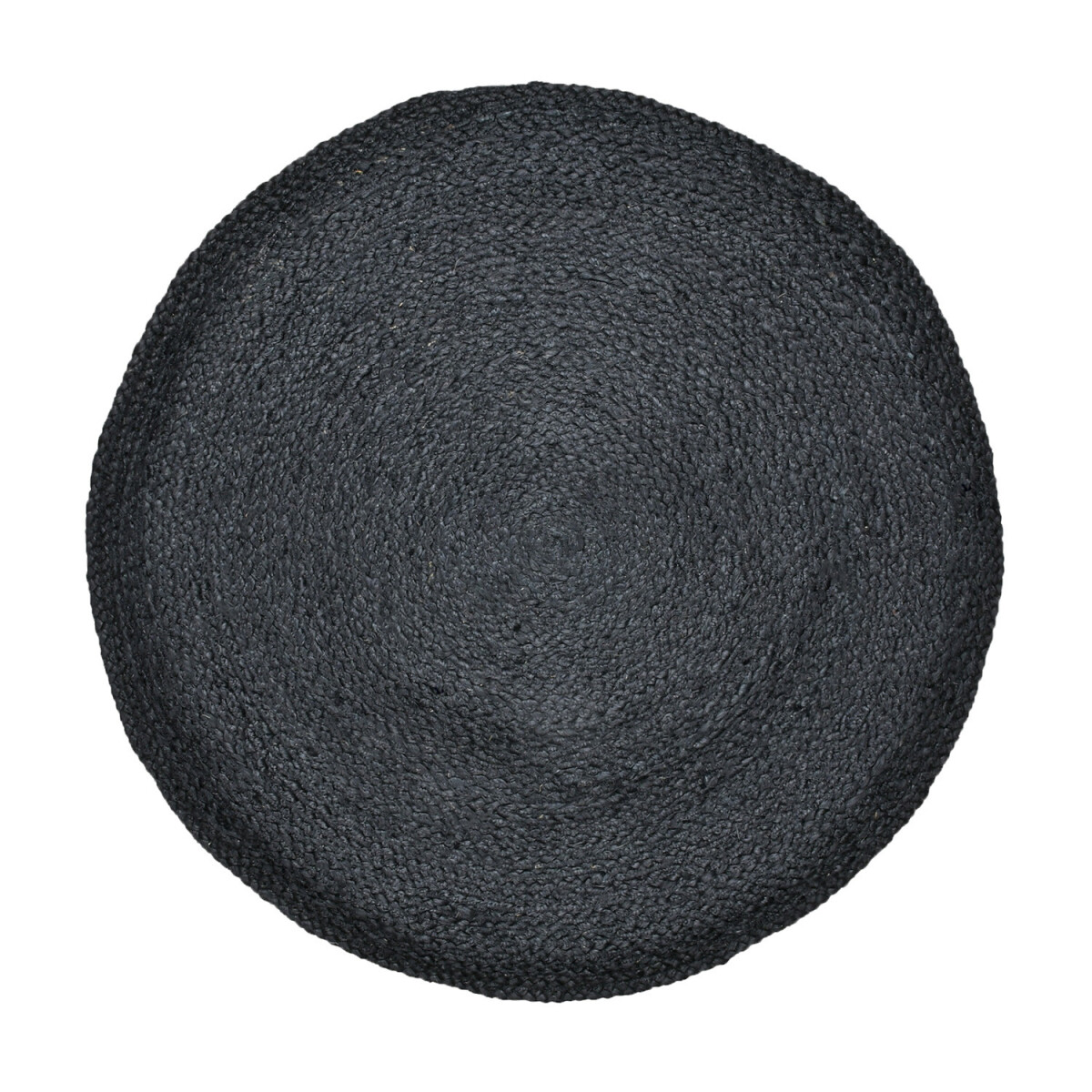 Ethno Boho Deko Jute Teppich Abrila Rund 80cm Schwarz
