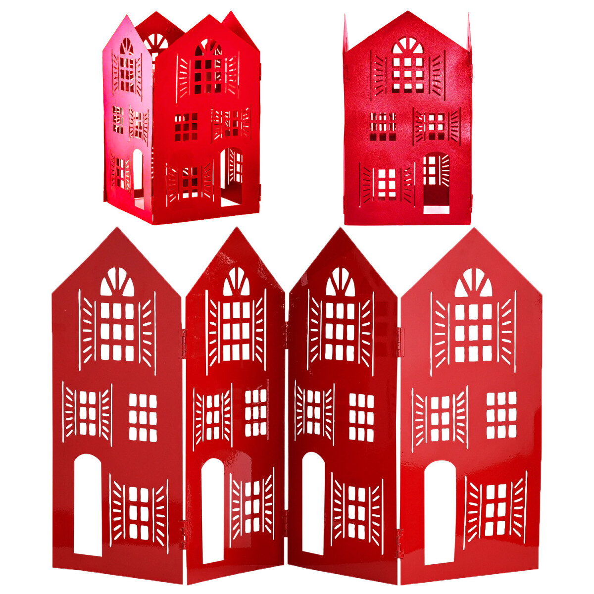 Häuserzeile Aufsteller Lichthaus Weihnachtsdeko Dobli R