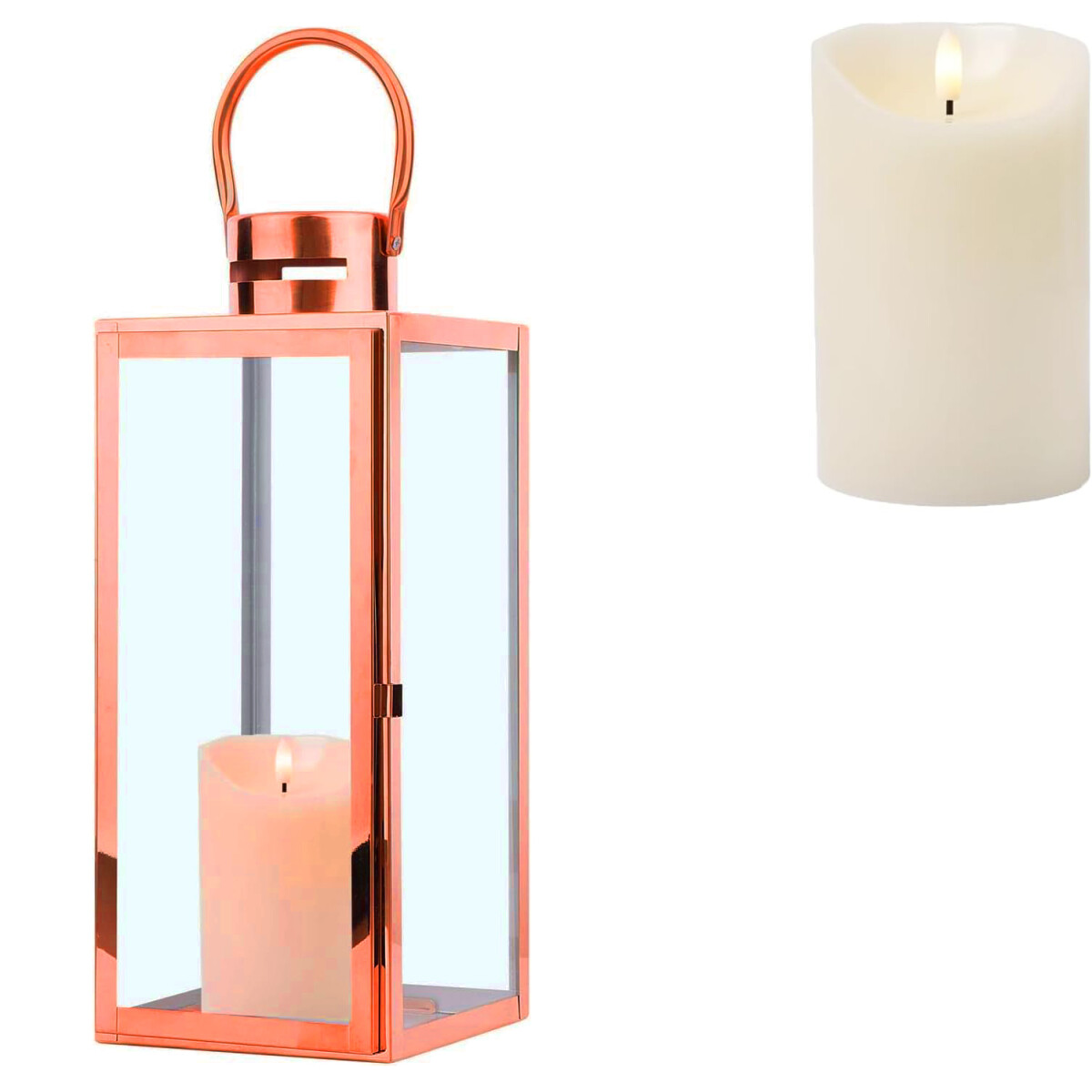 Lanterne LED de jardin Jarda doré box