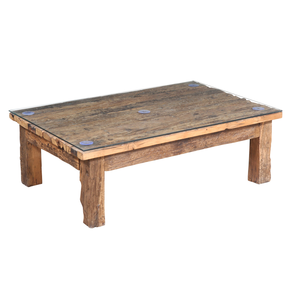 Couchtisch Aafke 120x80 cm Industrial Look mit Glas & Al