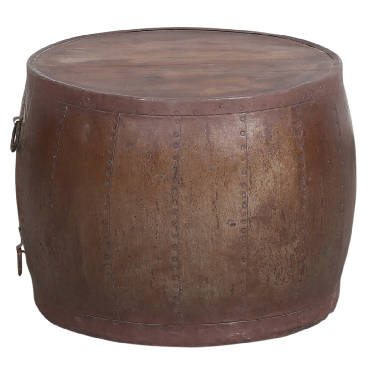 Couchtisch Aaltje 54 cm Unikat aus Metall & Holz im Vint