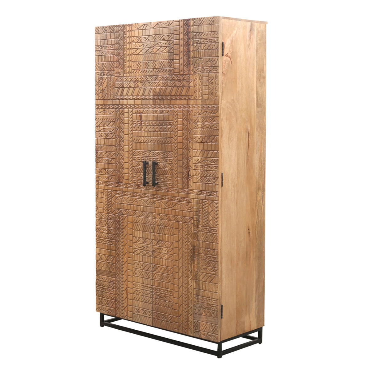 Aatami Kleiderschrank – Handgeschnitzt, Holz, 190 cm, 
