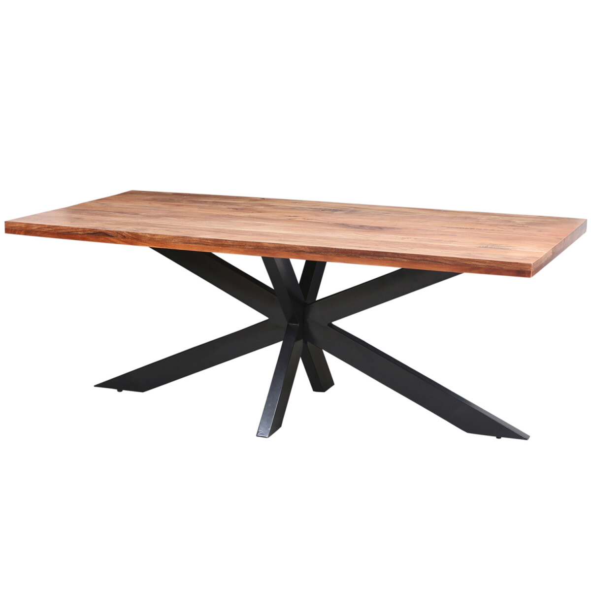 Massiver Esstisch Abele aus Akazienholz mit Metallgestell &n